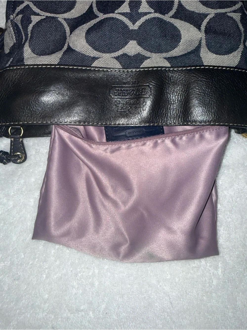 Coach vintage blue denim hobo bag